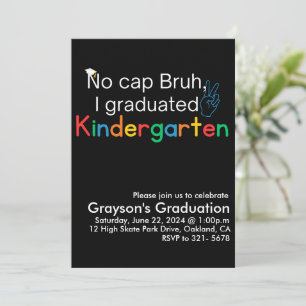 Invitation Pas de Casquette Bruh, J'Ai Diplômé de la maternel