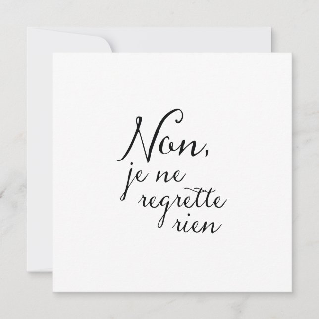 Invitation Pas de Regrets Anniversaire, Anniversaire Retraite (Devant)