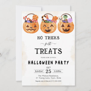 Invitation Pas de tours, il suffit de traiter la fête d'Hallo