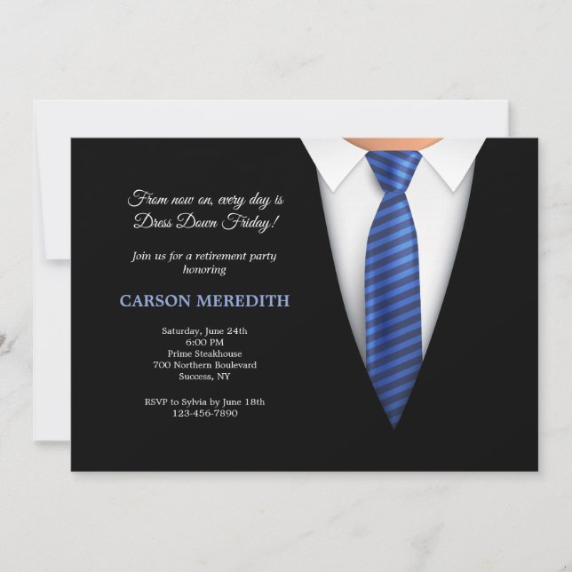 Invitation Pas plus d'invitation de partie de retraite de (Devant)