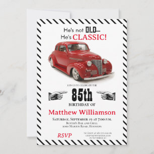 Invitation Pas vieux mais classique 1939 Coupe 85e anniversai