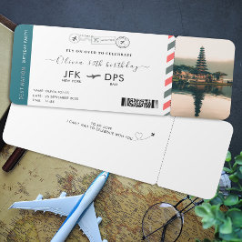 Invitation Passe d'embarquement Billet avion d'anniversaire P