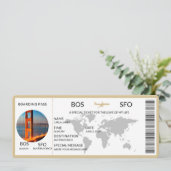 Invitation Passe d'embarquement Scratch Surprise Vacances/Voy