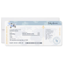 Passe d'embarquement Voyage Baby shower neutre pou