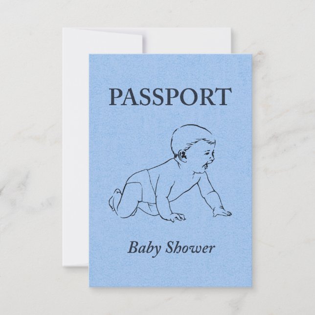 Invitation Passeport baby shower (Devant)