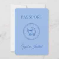 Passeport Baby shower Aventure attend l'invitation