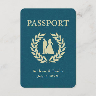 Invitation passeport de mariage