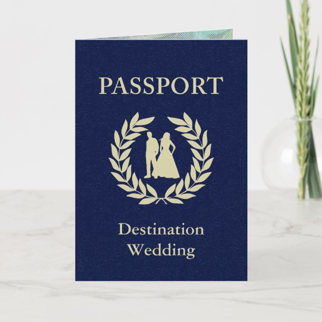 Invitation passeport de mariage de destination (Devant)