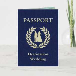 Invitation passeport de mariage de destination
