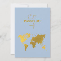 Passeport de mariage de destination Monde Bleu pou
