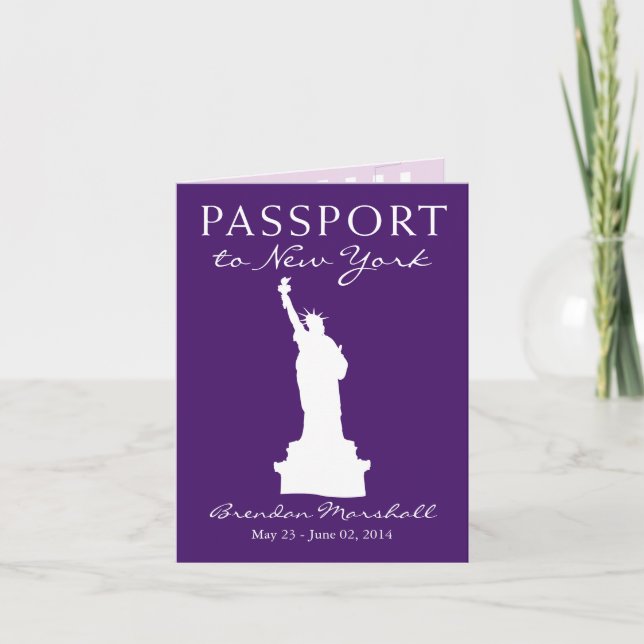 Invitation Passeport de New York 21E anniversaire (Devant)