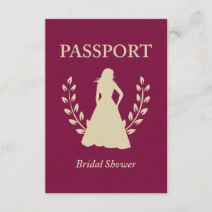 Invitation Passeport Fête de l'mariée