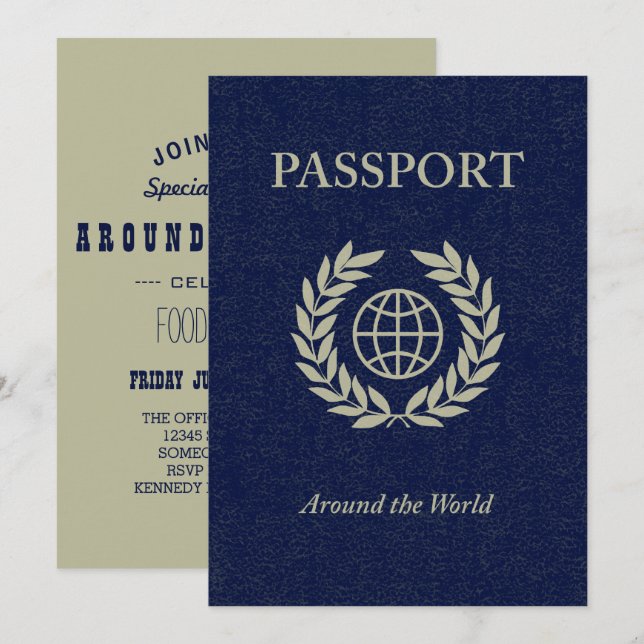 Invitation passeport mondial (Devant / Derrière)