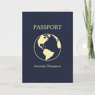 Invitation Passeport thème fête d'anniversaire