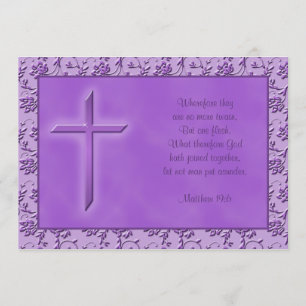 Invitation Passion mauve chrétienne