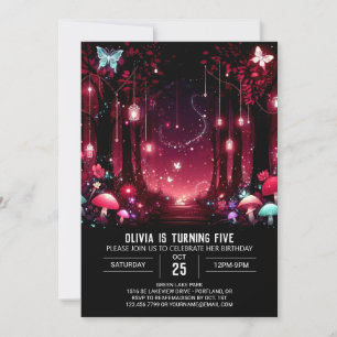Invitation Pastel Adorable Woodland Digital Anniversaire