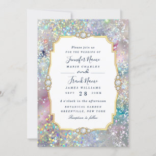 Invitation Pastel Alcohol Enk Holographic Parties scintillant