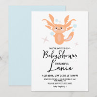 Pastel Axolotl Océan Baby shower Créature