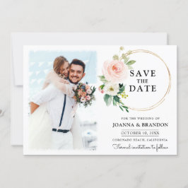 Invitation Pastel Blush Joli floral Botanique Enregistrer la 