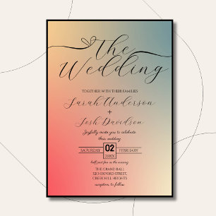 Invitation Pastel Céleste Gradient coloré Élégant