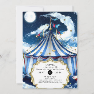 Invitation Pastel Celestial Circus Anniversaire