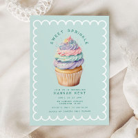 Pastel Cupcake Baby shower sucré saupoudrée