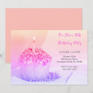 Invitation Pastel Cupcake Colorful 30e anniversair