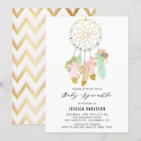 Pastel Dreamcatcher Faux Gold Foil Baby Sprinkl