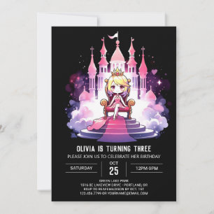 Invitation Pastel Dreamy Princess Anniversaire