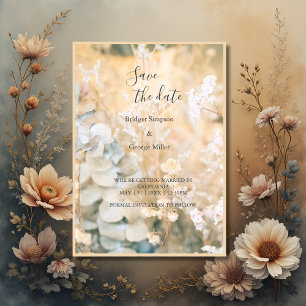 Invitation Pastel Fleur sauvage Meadow Mariage sûr date
