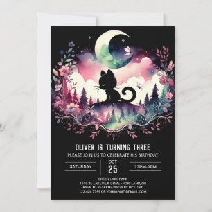 Invitation Pastel Fun Chat Anniversaire
