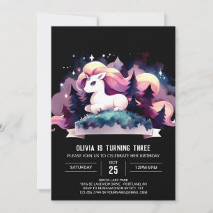 Invitation Pastel Fun Horse Anniversaire