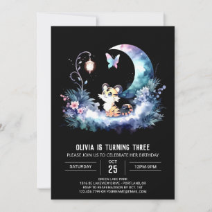 Invitation Pastel Fun Tiger Anniversaire