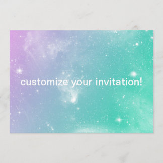 Invitation Pastel Galaxy pour tout événement!