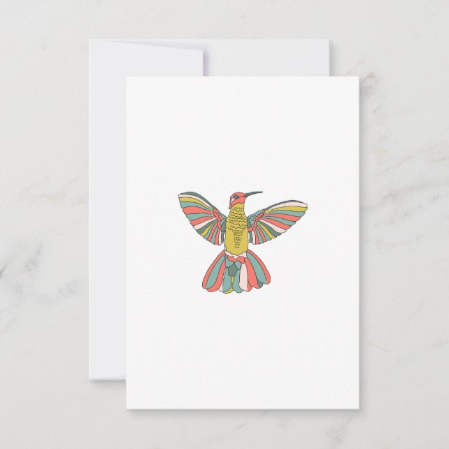 Invitation Pastel Hummingbird (Devant)