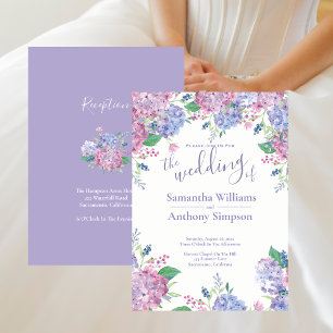 Invitation Pastel Hydrangeas - Mariage Floral
