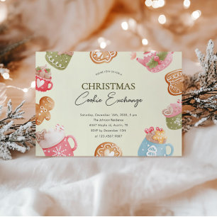 Invitation Pastel Jouer Noël Cookie Exchange Party