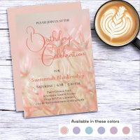 Pastel Orange Floral Arrière - plan Fête d'anniver