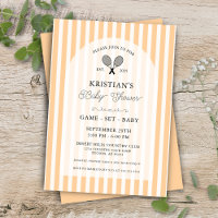 Pastel Orange Tennis Country Club Baby shower