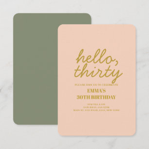 Invitation Pastel Peachy Bonjour Trente Anniversaire invitati
