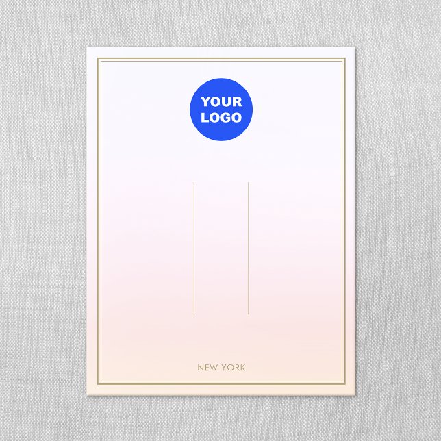 Invitation Pastel Pink Ajouter Logo Ombre Clip Display (Créateur téléchargé)