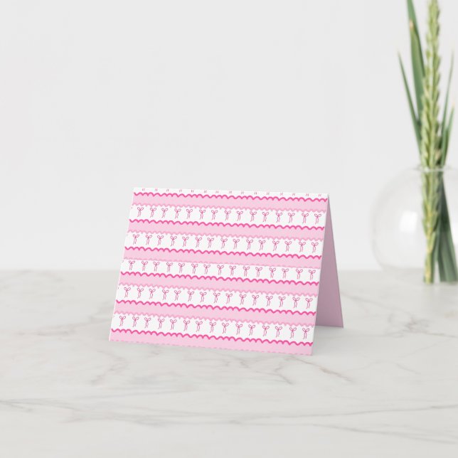 Invitation Pastel Pink Bow Seamless Pattern – Cute Aesthetic  (Devant)