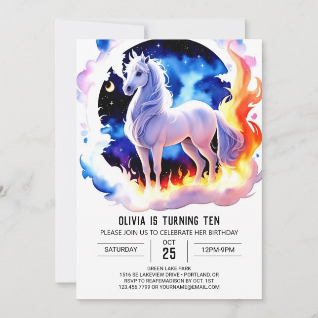 Invitation Pastel Pony pour les enfants (Devant)