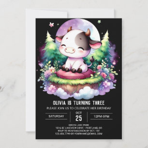 Invitation Pastel Printable Vache Anniversaire