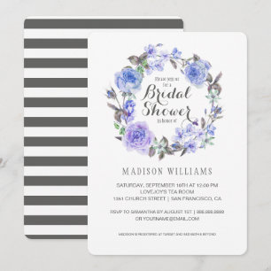 Invitation Pastel Purple Aquarelle Florale   Fête des mariées
