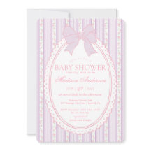Pastel Purple Vintage Fancy Floral Baby Shower