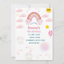 Pastel rose aquarelle mignon fille arc-en-ciel
