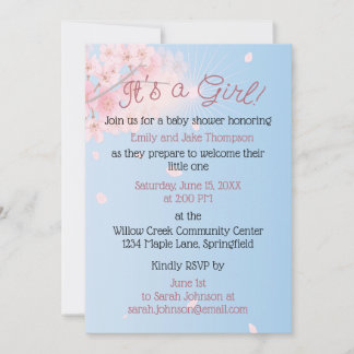 Invitation Pastel Rose Bleu Vert Enceinte Bébé Fille Douche
