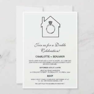 Invitation Pastel Sage Green House & Engagement Party