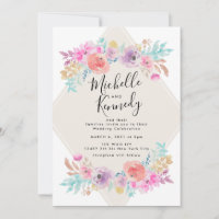Pastel Shabby Chic Garden Floral Boho Mariage